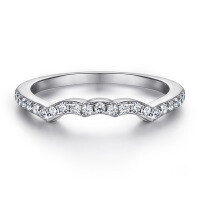 wholesale 925 Silver Cross-Border New Amazon 2-in-1 Set Wedding Ring Jewelry Suite Vintage Women's European and American Rings-Secondary Ring>US Size 8#