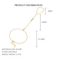 wholesale S925 Sterling Silver Geometric Design Necklace, Dainty Bracelet, Fashion Earrings, And Statement Ring Bestseller Set-L878-Gold 925 Silver