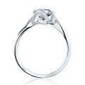 wholesale S925 Sterling Silver Twisted Wall Moissanite Simulated Diamond 1 Carat Women's Ring, Niche High-end Light Luxury Direct from Source Factory-0-4