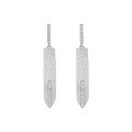 wholesale S925 Sterling Silver ER Frosted Sword Body Ear Studs Women Aloof Style Small Original Ins High-End Elegance Diamond Inlaid Silver Earrings-0-5
