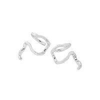 wholesale S925 Sterling Silver 1296 Korean Version Ins Indie Designed Minimalist Irregular Lines Textured Non-Pierced Ear Clip for Women-Silver 925 silver
