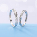 wholesale S925 Sterling Silver Mobius Loop Couple Rings, Light Luxury Niche Matching Bands for Women and Men, Wholesale-0-2