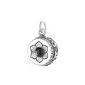 wholesale Sterling silver retro antique lotus pattern six-word mantra heart sutra three-dimensional pendant-0-5