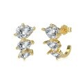 wholesale S925 Sterling Silver INS Style Viral Waterdrop Pear-Shaped Zircon Earrings and Ring for Women, Elegant and Fashionable Jewelry Design-0-6