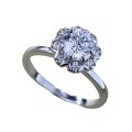 wholesale 925 Silver Luxury Round Package High Carbon Diamond Ring Wholesale 1 Carat Meant to Be Diamond Ring Simulated Diamond Ring Live Broadcast Drop Shipping-0-4
