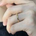 wholesale 18K Rose Gold, 9K Gold, Au750 Minimalist Zirconia Diamond Ring, Customizable Trendy Women's Jewelry-0-1