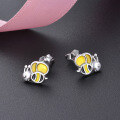 wholesale S925 Silver Korean Creative Cute Bee Drip Earrings, Internet Celebrity Same Style New Product, Simple and Fashionable Student Earrings-0-5