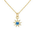 wholesale 14k gold Artini Jewelry June new fashion minimalist deep citrine peridot sky blue London blue necklace-0-0