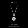 S925 Sterling Silver Moissanite Women's Minimalist Necklace Pendant-0-5