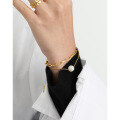 wholesale S925 Sterling Silver ST198 Korean Version Ins Small Design Sense Minimalist Temperament Versatile Texture Freshwater Pearl Bracelet for Women-0-2