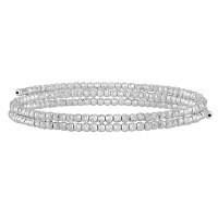 wholesale S925 Sterling Silver Fashion Geometric Engraved Diamond Bracelet, High-End Sense, Small and Niche, Ins Style, Multi-Layer Twisted Silver Bracelet-SS004/Platinum 925 Silver