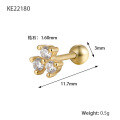 wholesale S925 Sterling Silver Cross-border Exclusive Small Floral Zircon Minimalist Ins-style Stud Earrings New Versatile Elegant Earrings-0-4