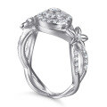 wholesale S925 Sterling Silver Diamond Flower Ring Women's Jewelry Hot Selling Fashion Style for Cross-Border E-commerce One Piece Wholesale-0-4