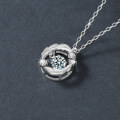 S925 Sterling Silver Moissanite Pendant Necklace for Women-0-1