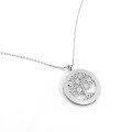wholesale S925 Silver Metal European and American Best-Selling DIY Engraved Name Necklace with Tree of Life Design for Mother's Day Gift-0-3