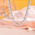 wholesale 18k Gold-Plated Silver, Yun Tong Jewelry New Full Diamond 8*8mm Heart-Shaped Moissanite Necklace Set Luxurious-0-1