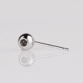 wholesale Metal Material 925 Silver Earring Spacer Beads Round Beads Perforated DIY Jewelry Accessories Wholesale Single Order Does Not Ship-0-1