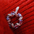 wholesale Wholesale natural wreath-style tanzanite pendant in metal, fresh, elegant, and fashionable versatile pendant for live streaming supply-0-2