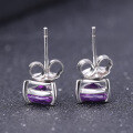 wholesale S925 Sterling Silver Natural Crystal Earrings Wholesale, European and American Minimalist Gemstone Jewelry Ear Drops-0-1