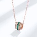 wholesale S925 Sterling Silver Lab-Grown Emerald Necklace for Women, Road Road Road Pendant, Cross-Border Internet-Famous Hit, Dropshipping-0-3