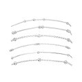 wholesale 925 Sterling Silver Ballpoint Pen Necklace for Women, Student Minimalist Chain without Pendant, Small and Simple Silver Chain, Bare Chain Collarbone Necklace-0-4