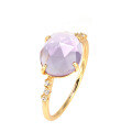 wholesale S925 silver gold-plated natural amethyst ring for women, Japanese birthstone ring, factory supply, wholesale-0-5