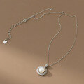 wholesale S925 Silver Nalan Fresh Sweet Ins Style Niche Design Exquisite Diamond-Inlaid Pearl Sun Necklace Y02107-0-3