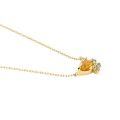 wholesale S925 Silver Plated 14k Gold Metal Material, Fresh, Sweet, Niche, Cute Style Teardrop Citrine Necklace-0-1