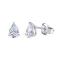 wholesale S925 sterling silver gold-plated Audrey Hepburn-style pear-shaped moissanite eagle claw earrings with 05/15/2 carat teardrop stones-0-4