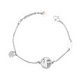wholesale S925 Sterling Silver Diamond-Encrusted "Fortune Arrives" Starry Glow Bracelet, Minimalist and Niche, Versatile Gift for Best Friend for Good Fortune-0-4