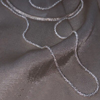 wholesale S925 sterling silver shimmering minimalist flash chain, lightweight luxury new autumn winter starry sky collarbone necklace-Glitter plain chain bracelet (copper-plated silver)