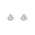 wholesale S925 Pure Silver Light Luxury High-end Sparkling Planet Earrings For Women, Fashion Versatile Super Sparkling Cubic Zirconia Ear Accessories-0-0