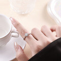 925 Silver Moissanite 05ct Ring with Royal Lace Design, Fashionable Light Luxury Style-0-2