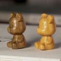 wholesale Metal Material Natural Sandalwood Carved Bear Violent Bear Old Mountain Sandalwood Green Sandalwood Wood Handmade DIY Bag Charm Car Hanging Ornament-0-1