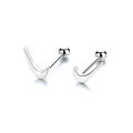 wholesale S925 Sterling Silver Korean-style Ins Simple Hook Earrings Trendy Casual Versatile Earrings-0-4