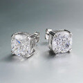 wholesale S925 Sterling Silver 9*9mm Fat Square High-Carbon Diamond Stud Earrings for Women, Hot Selling on AliExpress-0-1