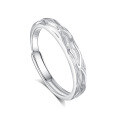wholesale S925 Sterling Silver Original Design High-end Couple Rings Adjustable Plain Band Rings Valentine's Day Gift-0-136