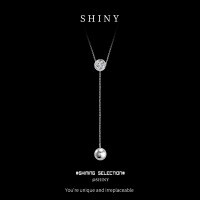 Sterling Silver Balance Beam Pendant Necklace with Pearl and Moissanite-S925 sterling silver + 1 carat moissanite
