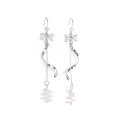 wholesale Sterling silver YaXi French bow tassel earrings, versatile drop new trend personality earrings-0-4
