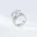 wholesale S925 Sterling Silver 10K Luxury Moissanite Women's Ring Princess Silver Jewelry-0-1