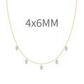 wholesale 925 Sterling Silver Cross-Border European and American Women's Small Luxury Tassel Geometric Pendant Stackable Layering Collarbone Necklace-0-48