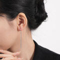 wholesale 925 Sterling Silver Cold And Chic Tassel Chain Earring For Women,。-0-2