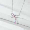 wholesale S925 Sterling Silver Korean Minimalist Ethereal Fairy Choker Necklace for Women, Versatile and Fashionable with Inlaid Diamond Zirconia Collarbone Chain-0-3