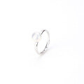wholesale S925 Sterling Silver Natural Freshwater Pearl Ring Ins Style Simple Korean Minimalist Luxury Women's Finger Ring Index Finger Ring-0-4