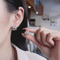 wholesale S925 Sterling Silver Korean-style Geometric Bold C-Hoop Trendy Versatile Minimalist Earrings-0-3