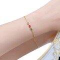 wholesale S925 Sterling Silver Three-Color Diamond Bubble Bracelet in Red, Green, and White, Versatile and Elegant Style for Cross-Border Live Streams-0-4
