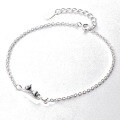 wholesale S925 Silver Bracelet for Women, Fashionable Korean and Japanese Style Cute Cat Bracelet, Wholesale Simple and Sweet Bracelet for Women S0942-0-4