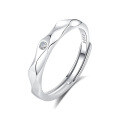 wholesale S925 Sterling Silver Original Design High-end Couple Rings Adjustable Plain Band Rings Valentine's Day Gift-0-9