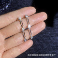S925 Silver Moissanite Bubble Drop Earrings with 60-Point Stone-0-1