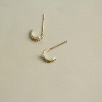 wholesale Metal Material First, Wholesale K Gold Japanese Minimalist Natural Freshwater Small Pearl Ear Hooks Earrings Ethereal Goddess Student-9K per piece